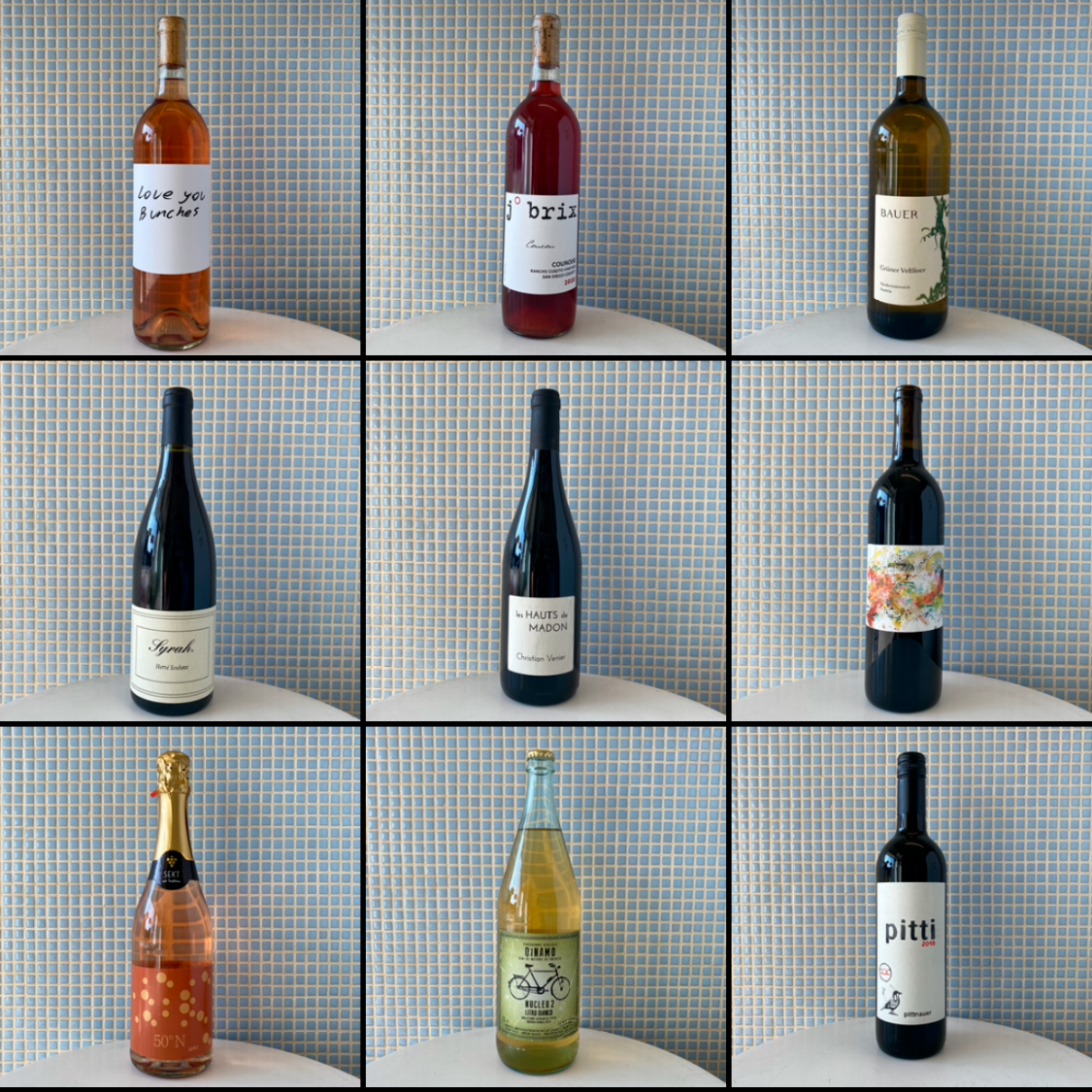 B. Red Wine, White Wine, Bubbles