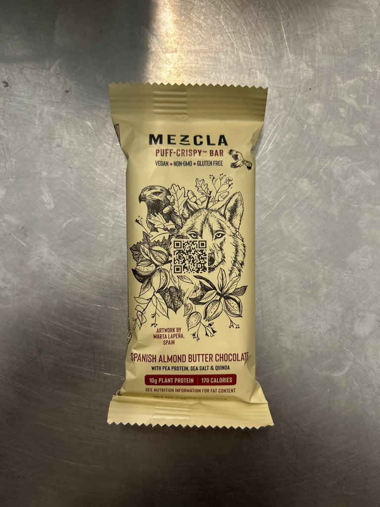 mezcla puff-crisp bar almond butter chocolate