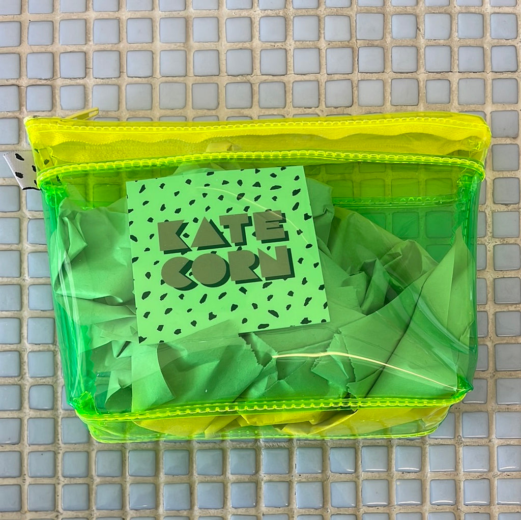 Kate corn green vinyl bag