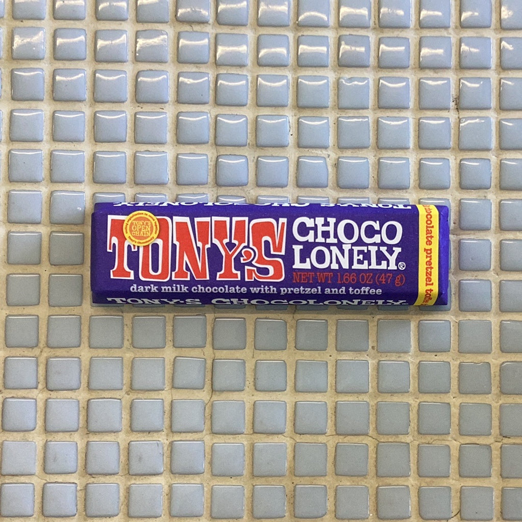 tonys chocolonely dark milk chocolate with pretzel and toffee small