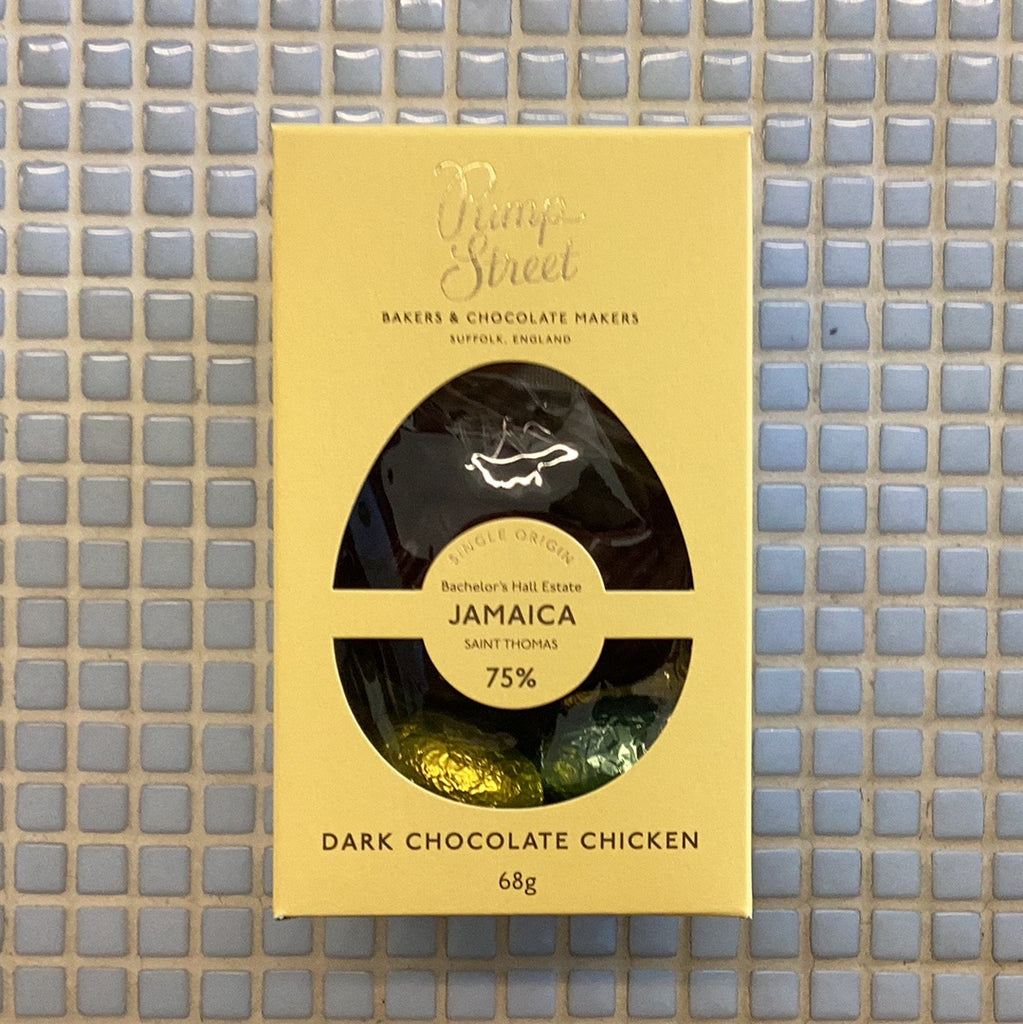 pump street chocolate chicken and egg box jamaica 75% spring  easter
