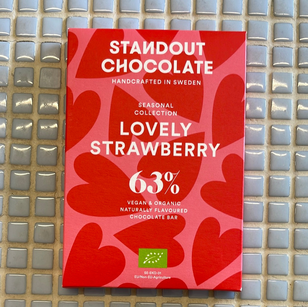standout chocolate lovely strawberry 63%