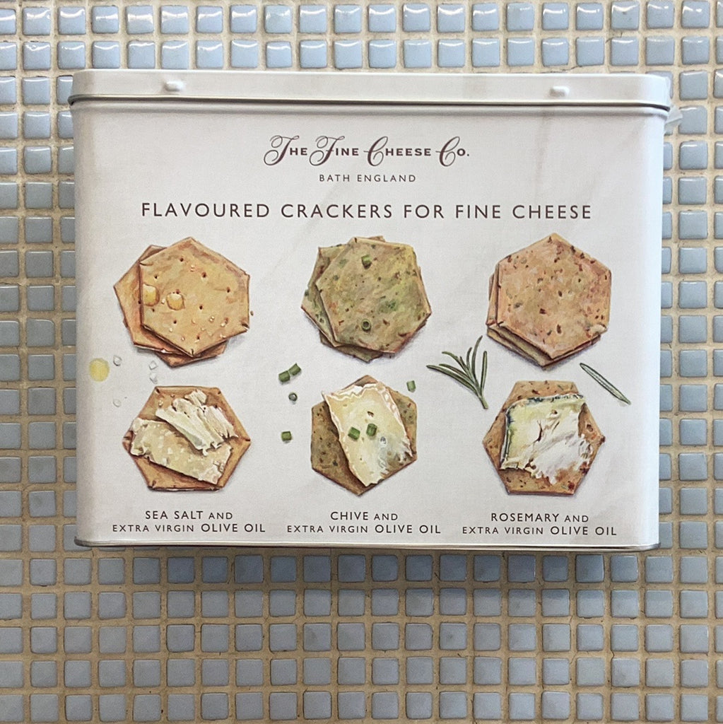 fine cheese company assorted tin cracker box