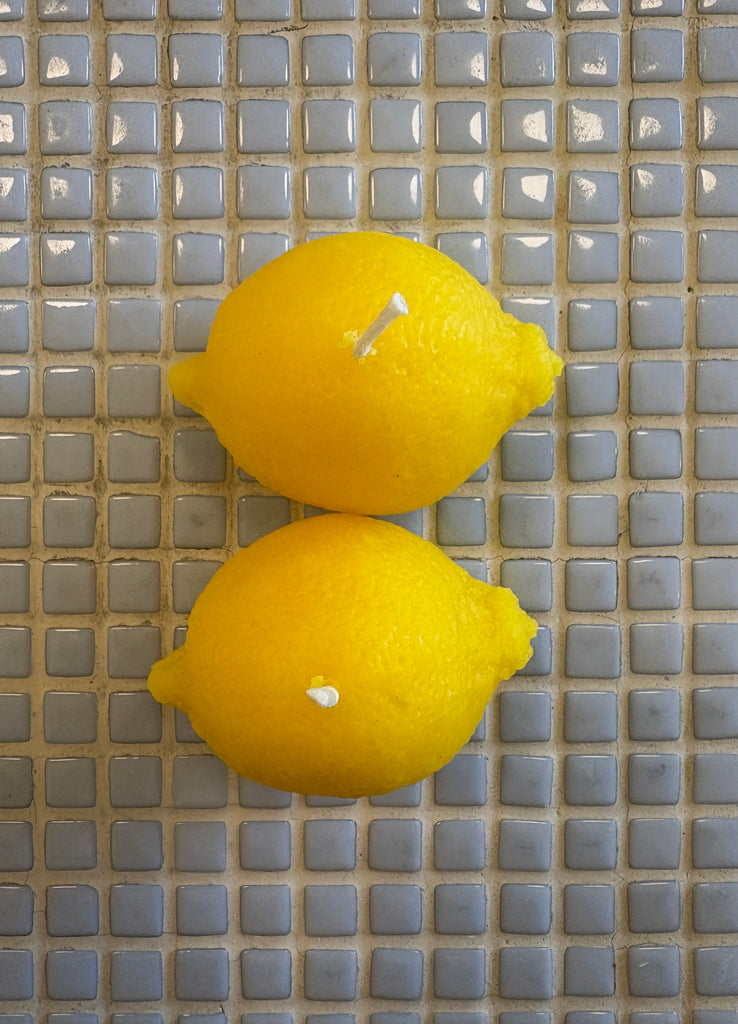 happy organics lemon beeswax candle