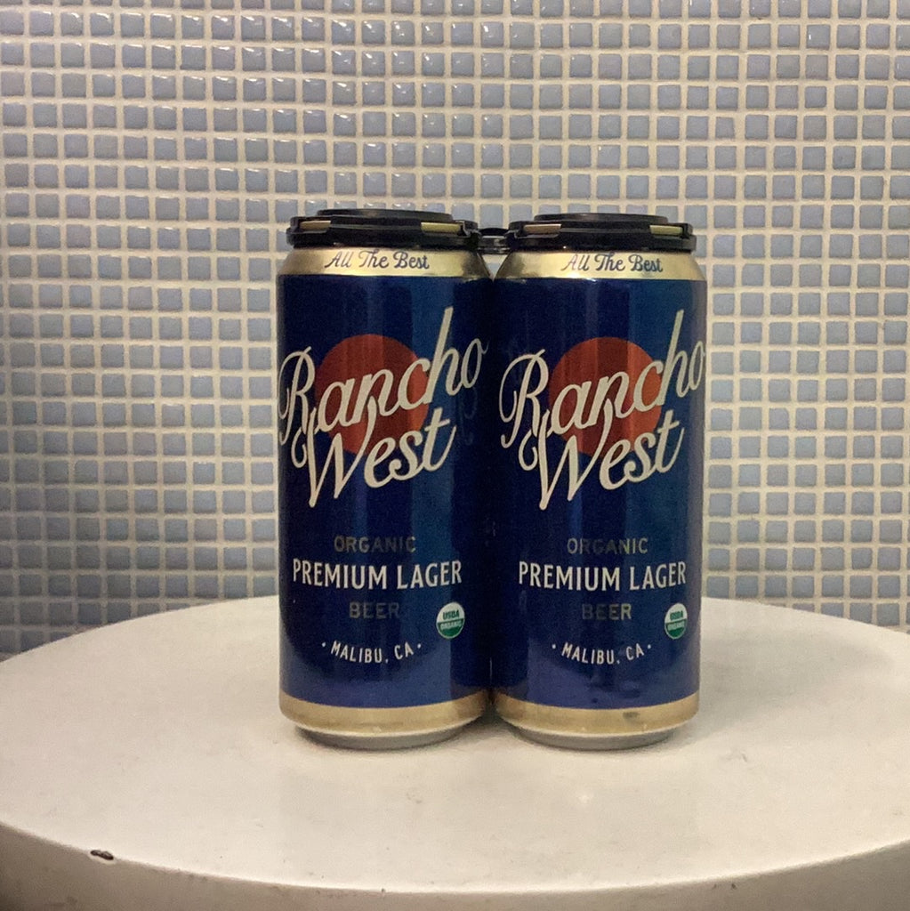 rancho west premium lager 16oz 4pk
