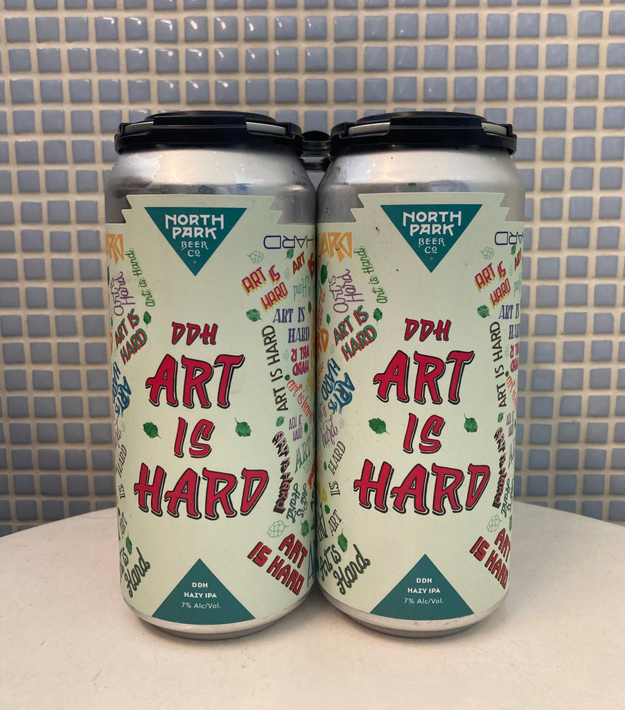 north park ‘art is hard’ ddh hazy ipa - 4pk 16oz cans