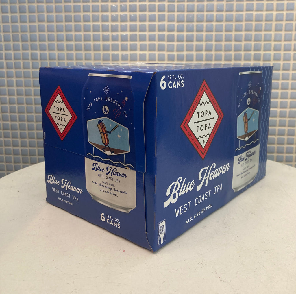 topa topa blue heaven west coast ipa - 6pk 12oz cans