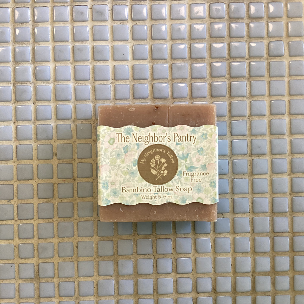 My neighbor’s tallow soap bambino