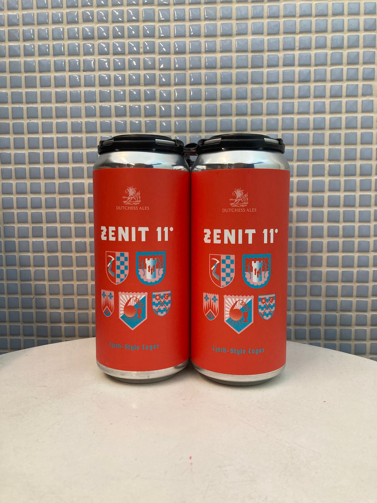 dutchess ales ‘zenit 11 degrees’ czech-style lager - 4pk 16oz cans