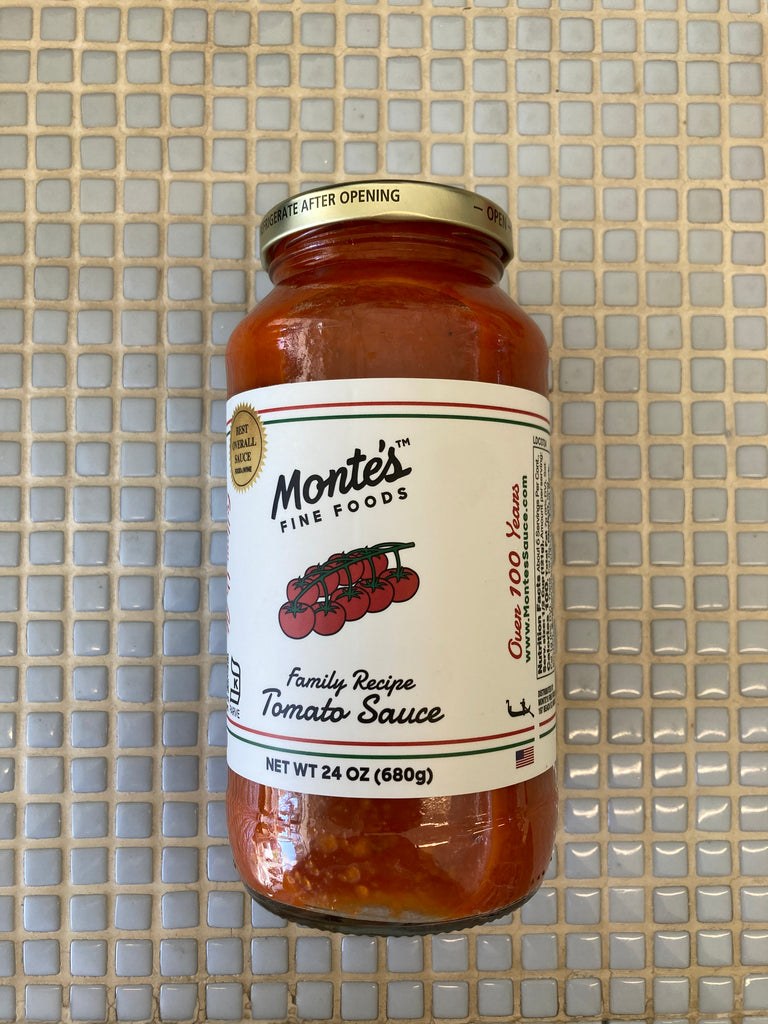 monte’s tomato sauce, lrg.
