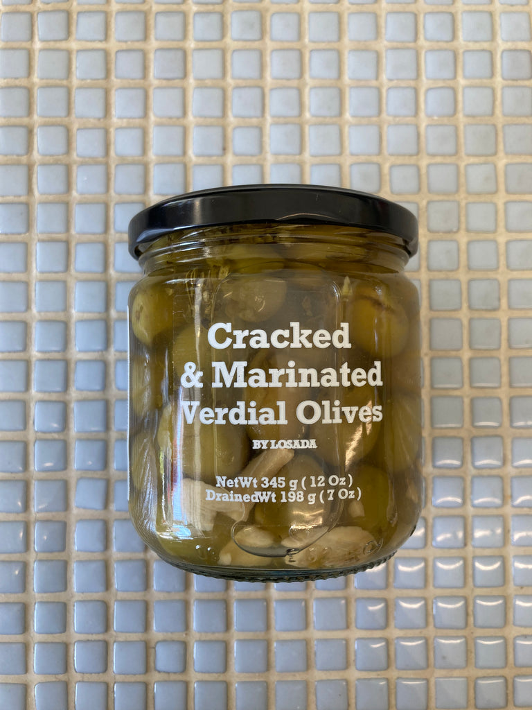 losada cracked & marinated verdial olives