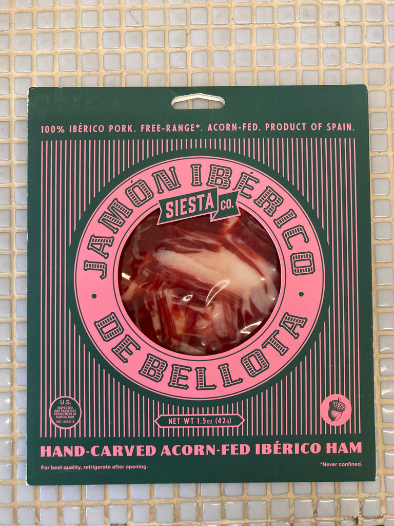 siesta co. hand-carved acorn fed ibérico ham