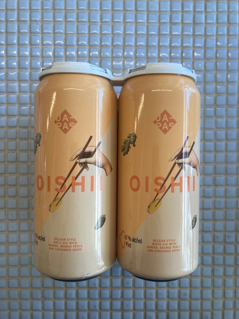 japas ‘oishii’ belgian-style witbier w/ ginger - 16oz single cans