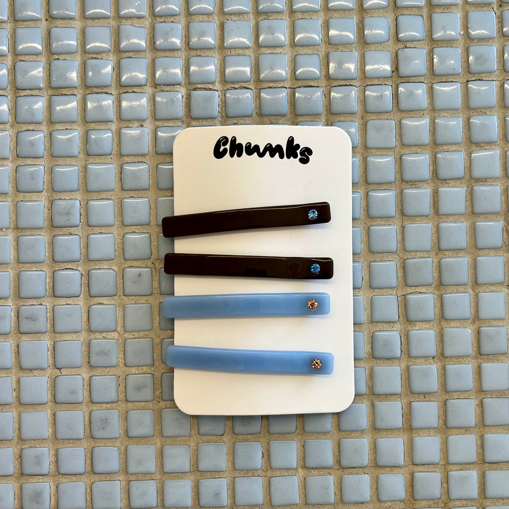 chunks slides chocolate + periwinkle