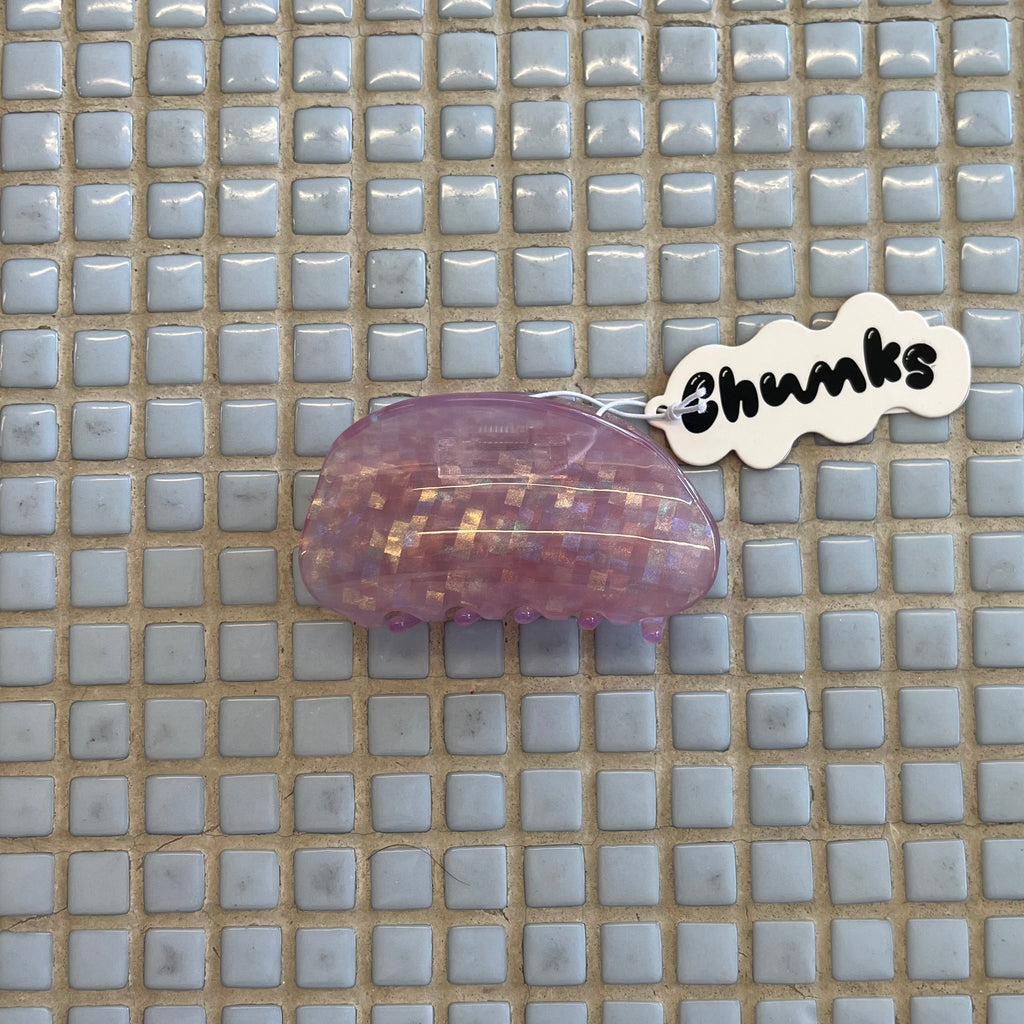 juno claw clip lilac sparkle