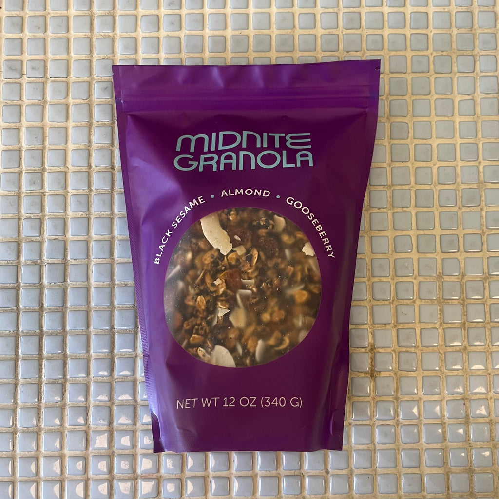midnite granola black sesame almond gooseberry