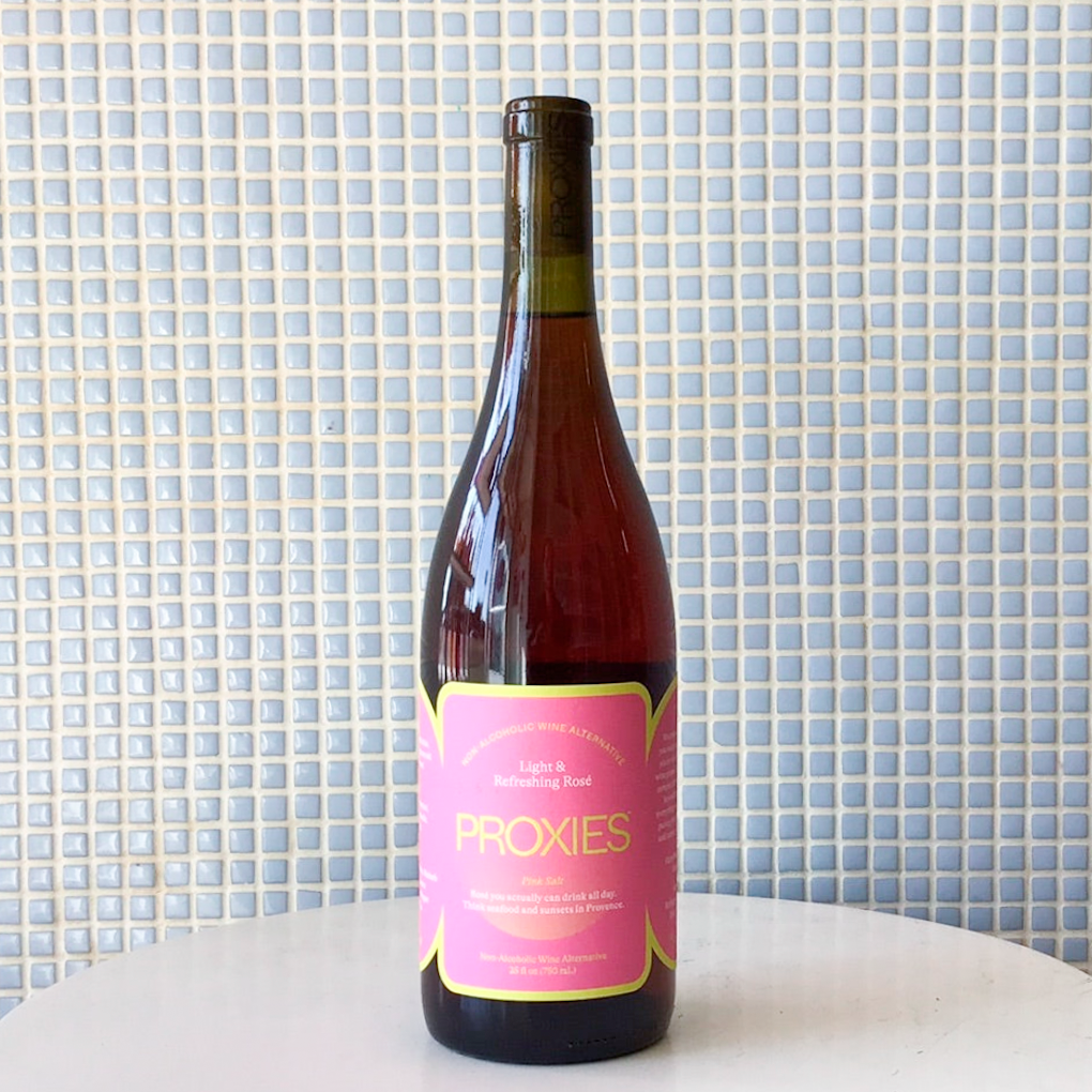 proxies pink salt non alcoholic rose wine