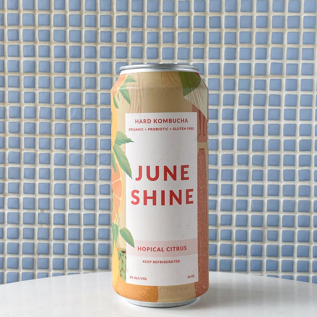 june shine hopical citrus hard kombucha 16oz