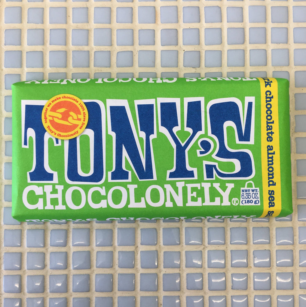 tonys chocolonely dark chocolate almond sea salt