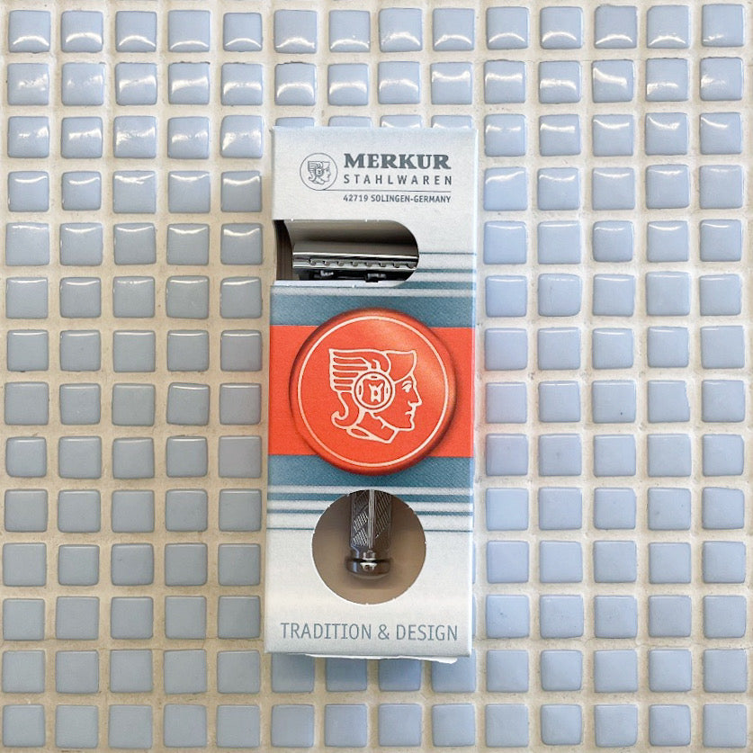 merkur double edge safety razor, chrome plated
