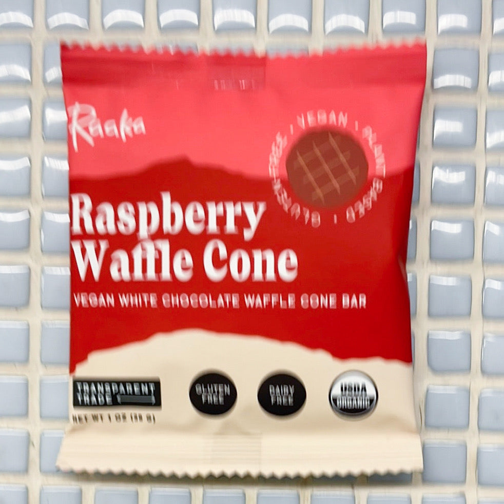 raaka raspberry waffle cone