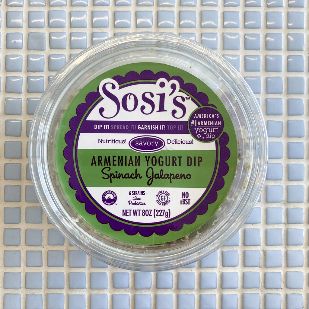 sosis spinach jalapeño yogurt dip