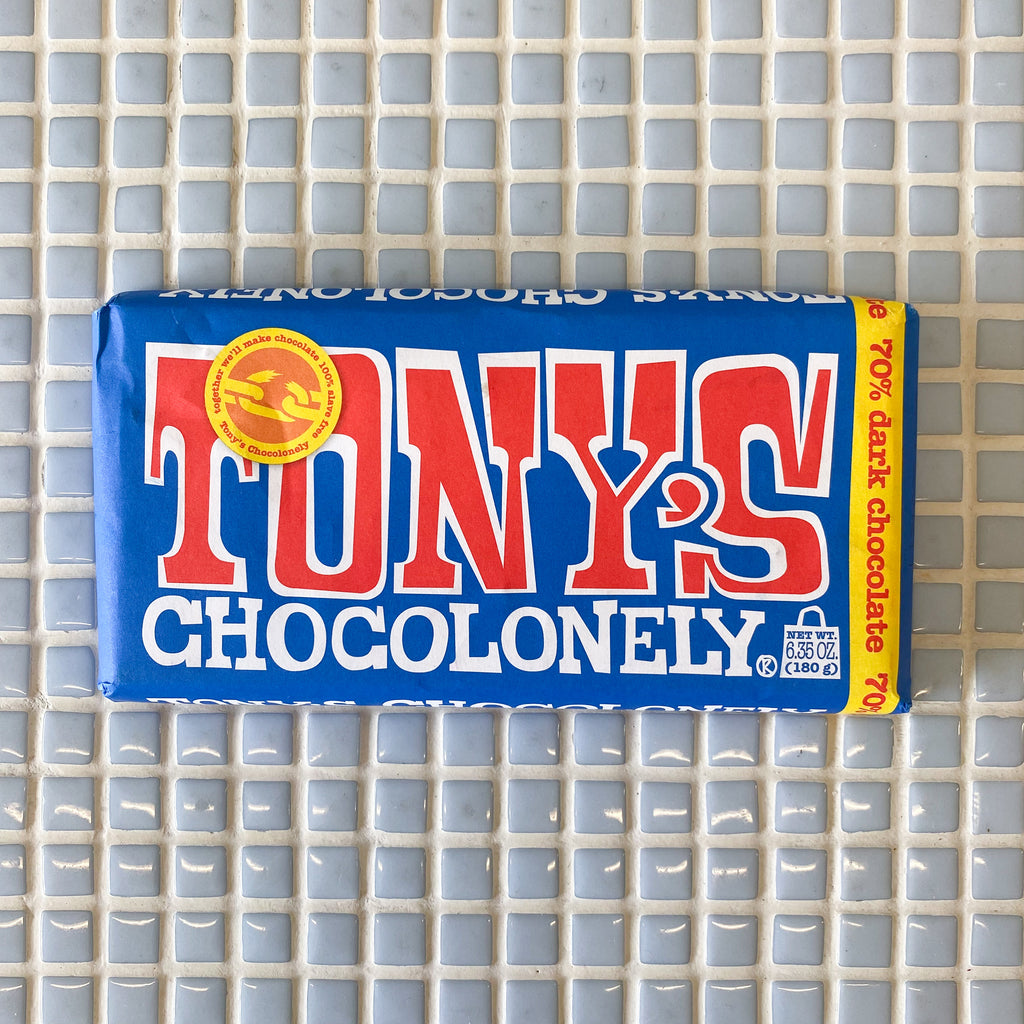 tonys chocolonely 70% dark chocolate bar