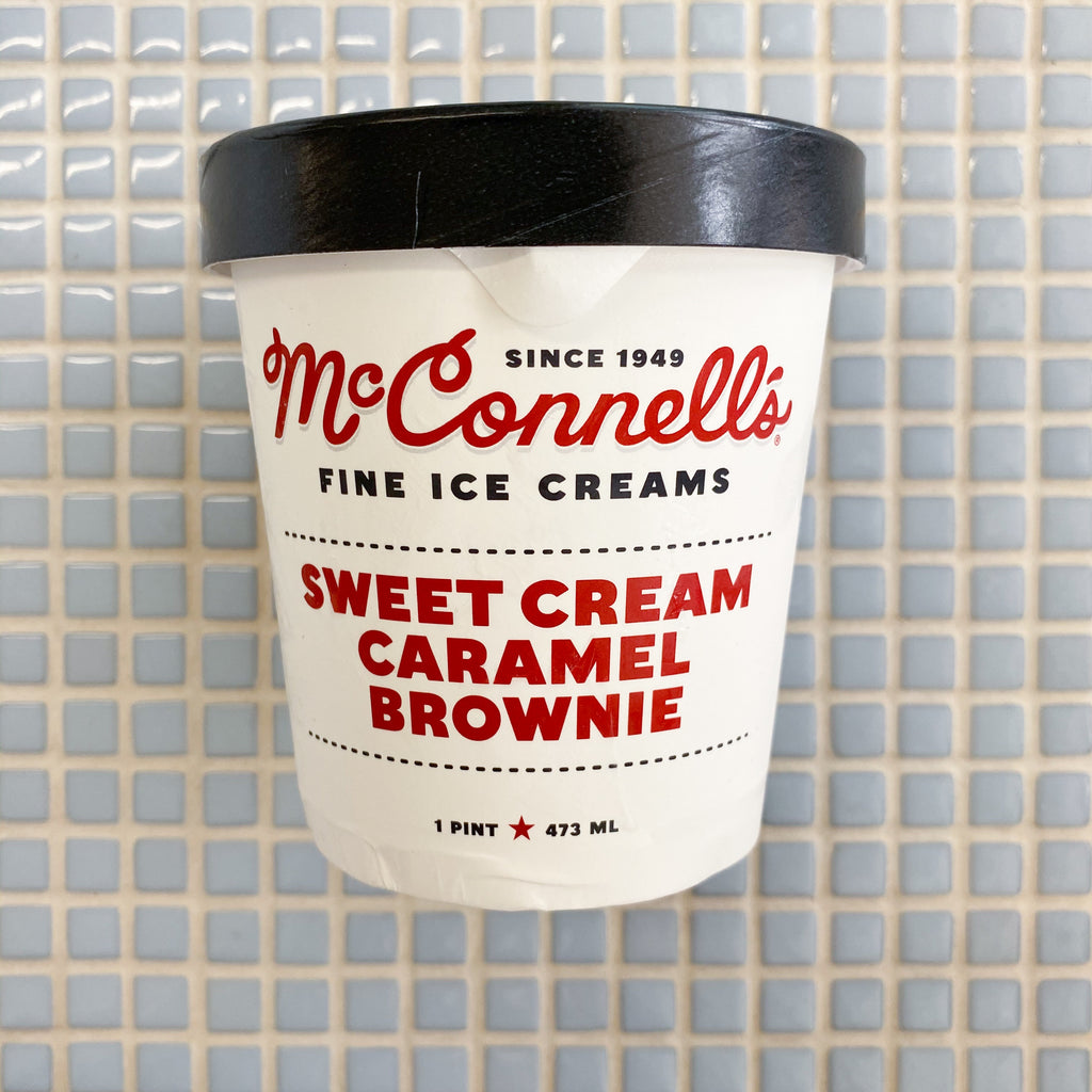 mcconnells sweet cream and caramel brownie ice cream