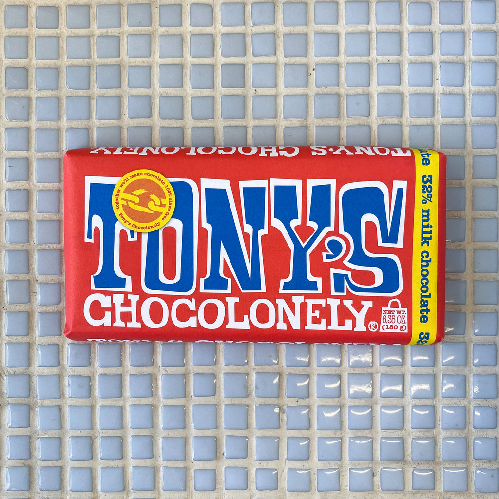 tonys chocolonely milk 32% chocolate bar