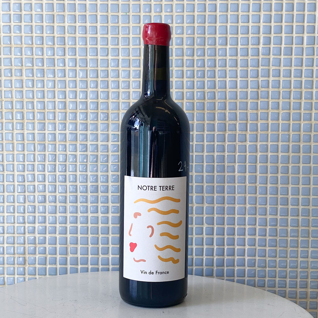 notre terre vin de france rouge red wine 2021 large bottle