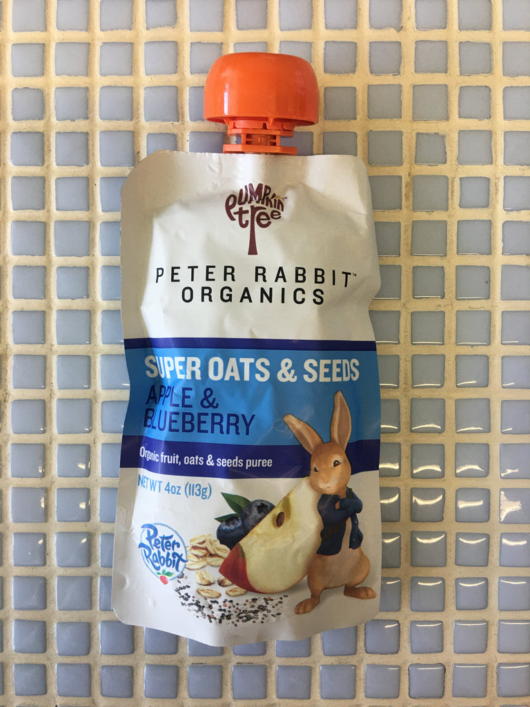 peter rabbit super oats & seeds apple blueberry puree