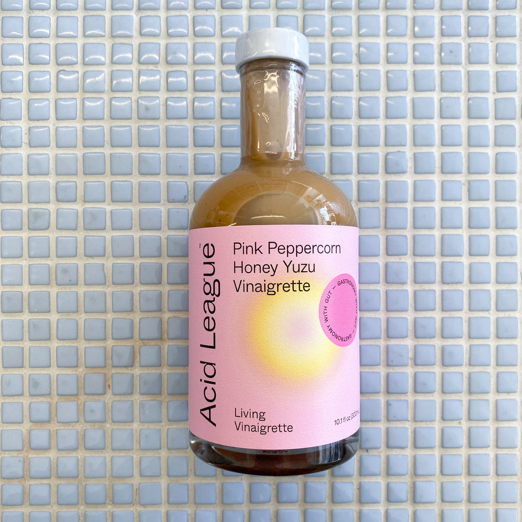 acid league pink peppercorn yuzu vinaigrette